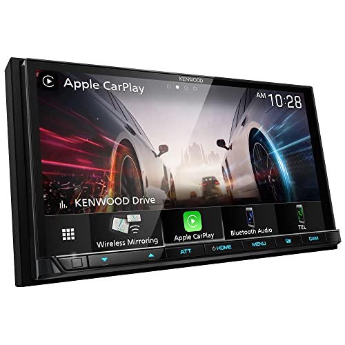 KENWOOD DMX9708S 6.95-Inch Capacitive Touch Screen, Car Stereo, Wired and Wireless CarPlay and Android Auto, Bluetooth, AM/FM Radio, MP3 Player, USB Port, Double DIN, 13-Band EQ, SiriusXM… KENWOOD DMX9708S 6.95-Inch Capacitive Touch Screen, Car Stereo, Wired and Wireless CarPlay and Android Auto, Bluetooth, AM/FM Radio, MP3 Player, USB Port, Double DIN, 13-Band EQ, SiriusXM…
